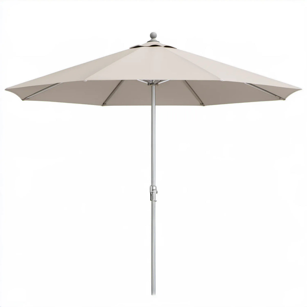 Beżowy ośmiokątny parasol ogrodowy Ø270 cm, wysokość 250 cm