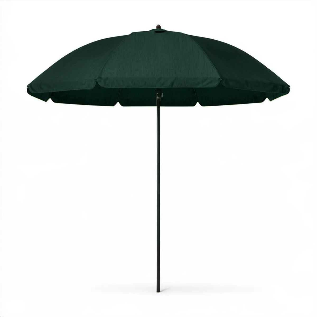 Okrągły parasol ogrodowy Ø300 cm ciemnozielony z czarnym stalowym masztem