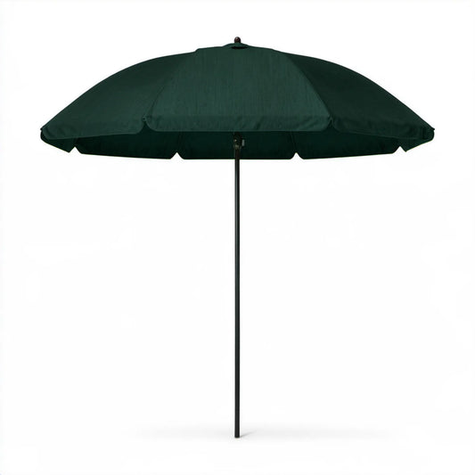Okrągły parasol ogrodowy Ø300 cm ciemnozielony z czarnym stalowym masztem