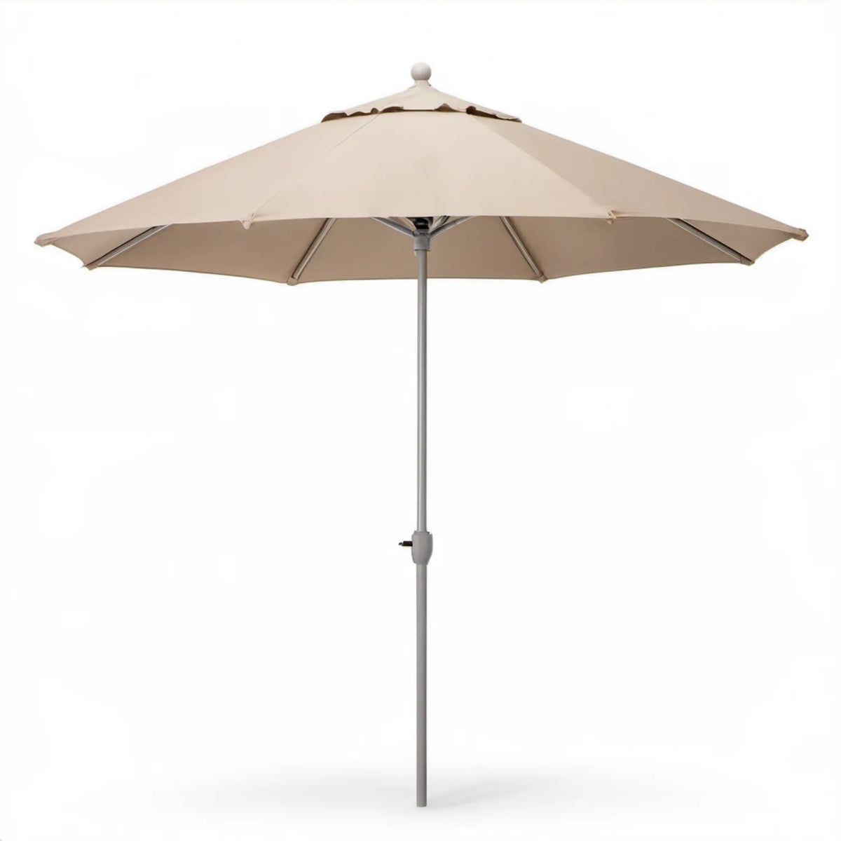 Beżowy okrągły parasol przeciwsłoneczny Ø 300 cm, poliester i aluminium