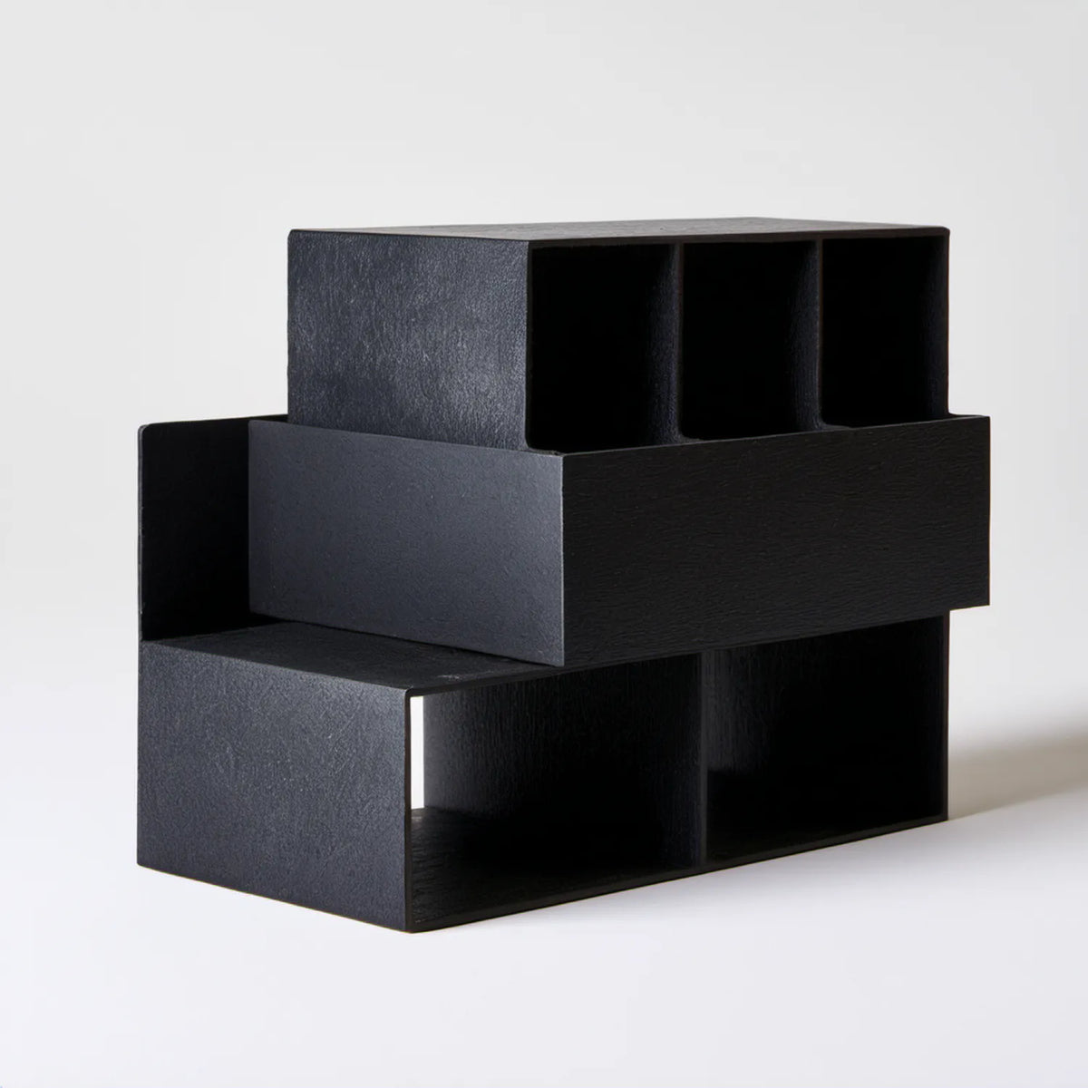Czarny modułowy regał z płyty MDF 80 x 30 x 80 cm