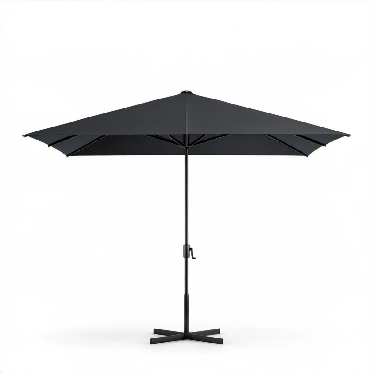 Podwójny parasol ogrodowy prostokątny czarny 460 x 270 x 245 cm