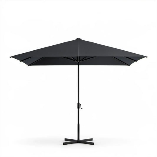 Podwójny parasol ogrodowy prostokątny czarny 460 x 270 x 245 cm